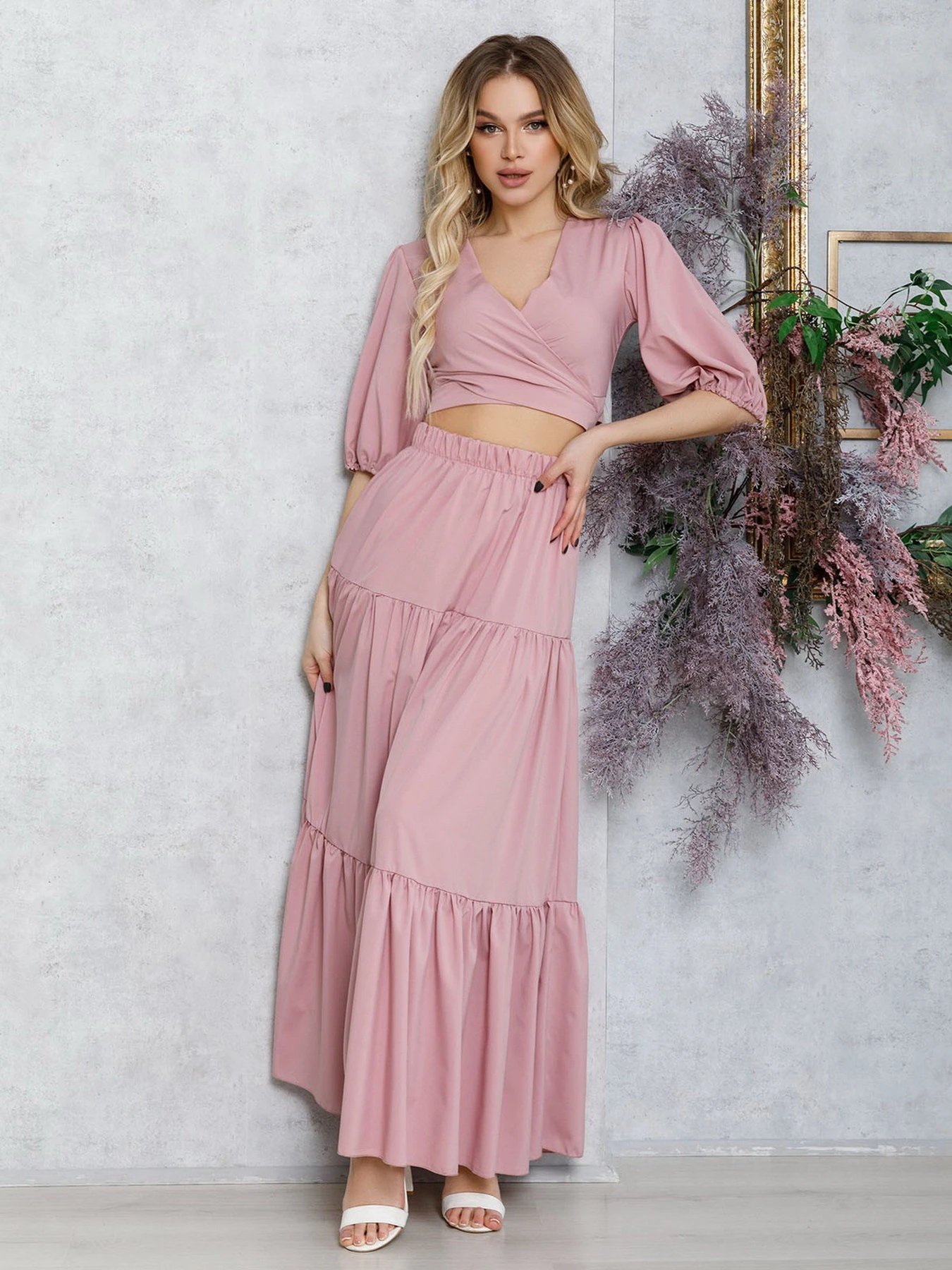 Костюмы ISSA Plus модель 12614_pink Костюмы ISSA Plus модель 12614_pink Фото