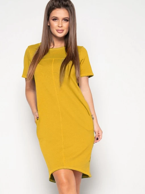 Сукні ISSA Plus модель 10364_mustard Фото
