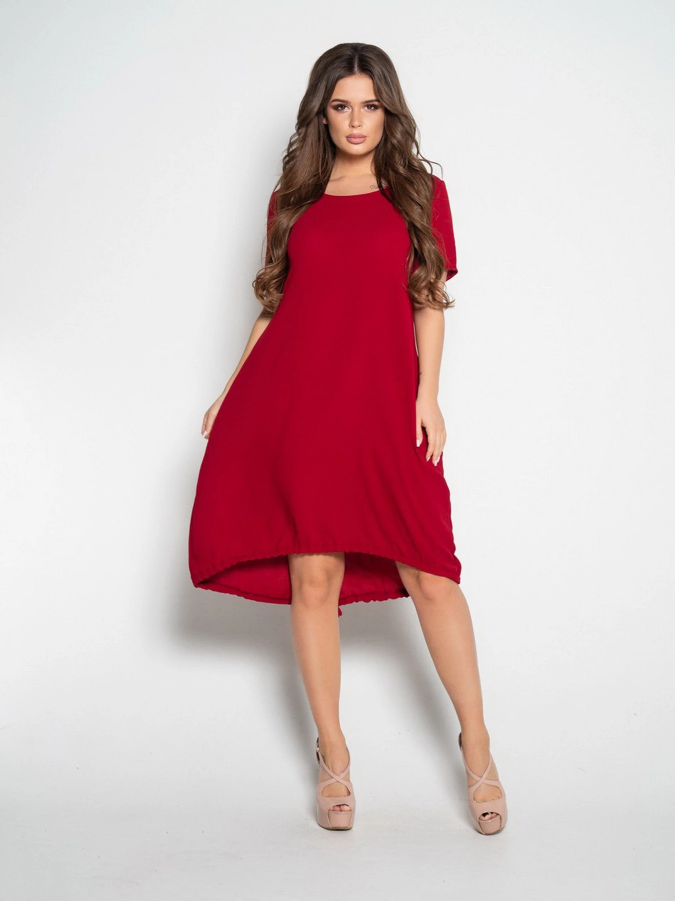 Платья ISSA Plus модель 10497_burgundy Платья ISSA Plus модель 10497_burgundy Фото