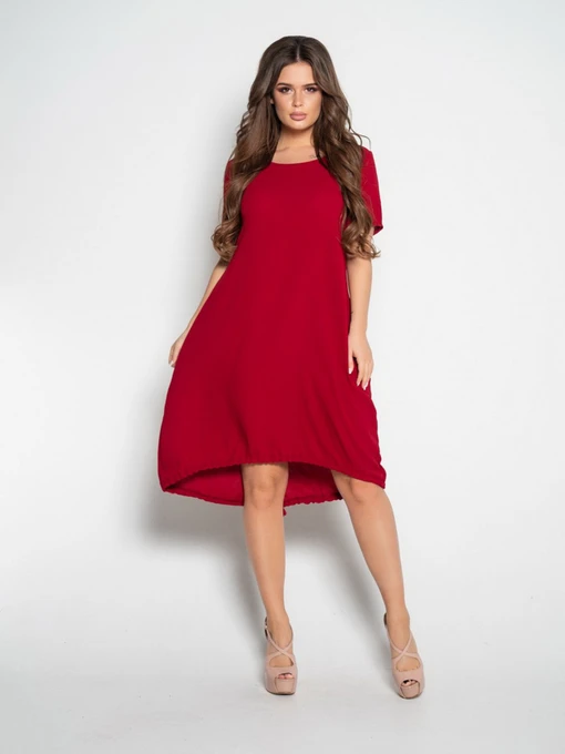 Платья ISSA Plus модель 10497_burgundy Фото