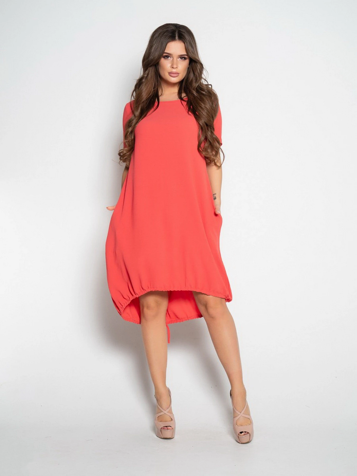 Платья ISSA Plus модель 10497_coral Платья ISSA Plus модель 10497_coral Фото