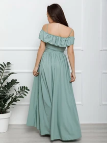 Платья ISSA Plus модель 10816_olive Фото