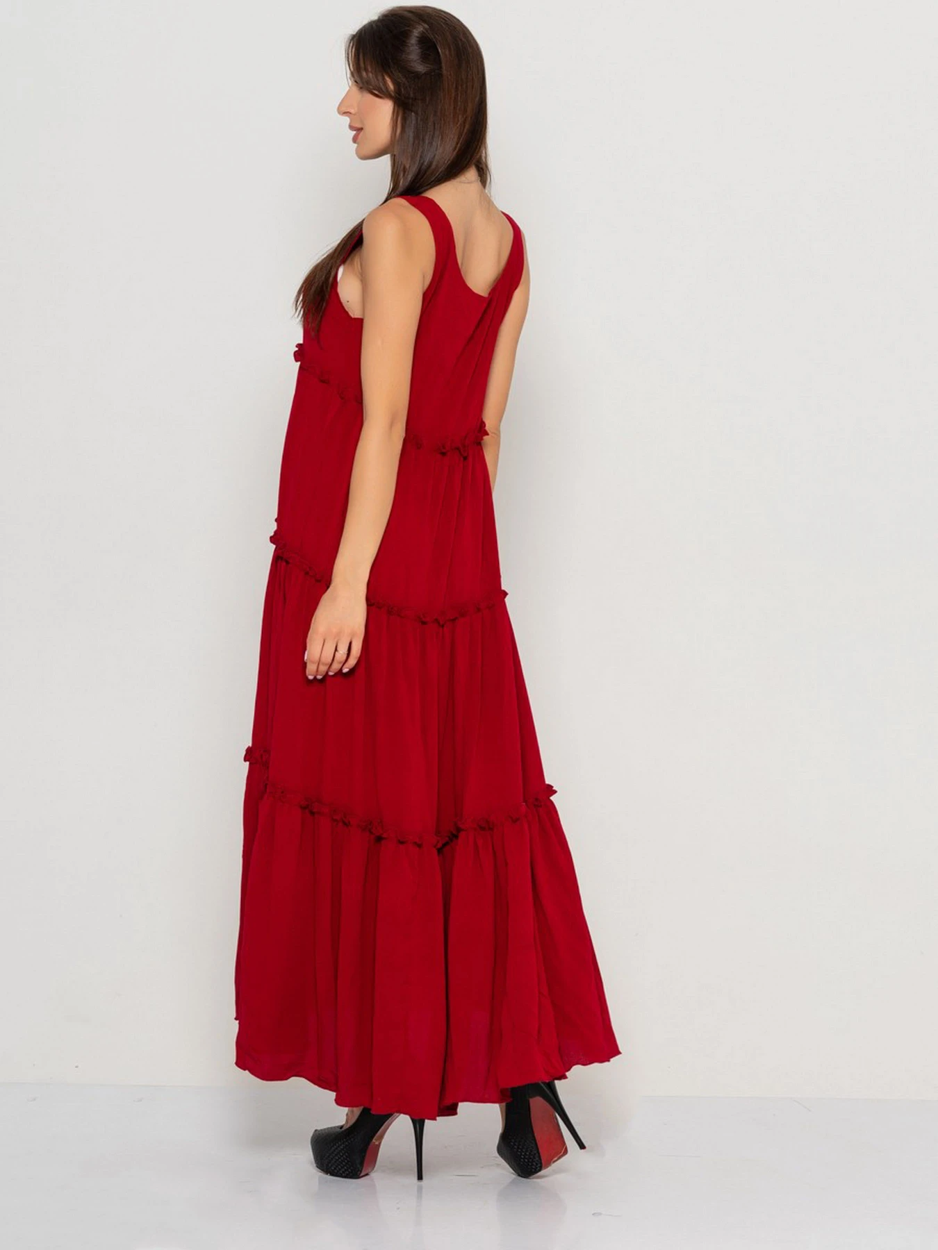 Сукні ISSA Plus модель 10887_burgundy Фото