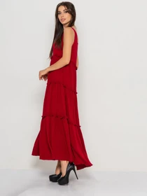 Сукні ISSA Plus модель 10887_burgundy Фото