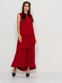 Сукні ISSA Plus модель 10887_burgundy Фото
