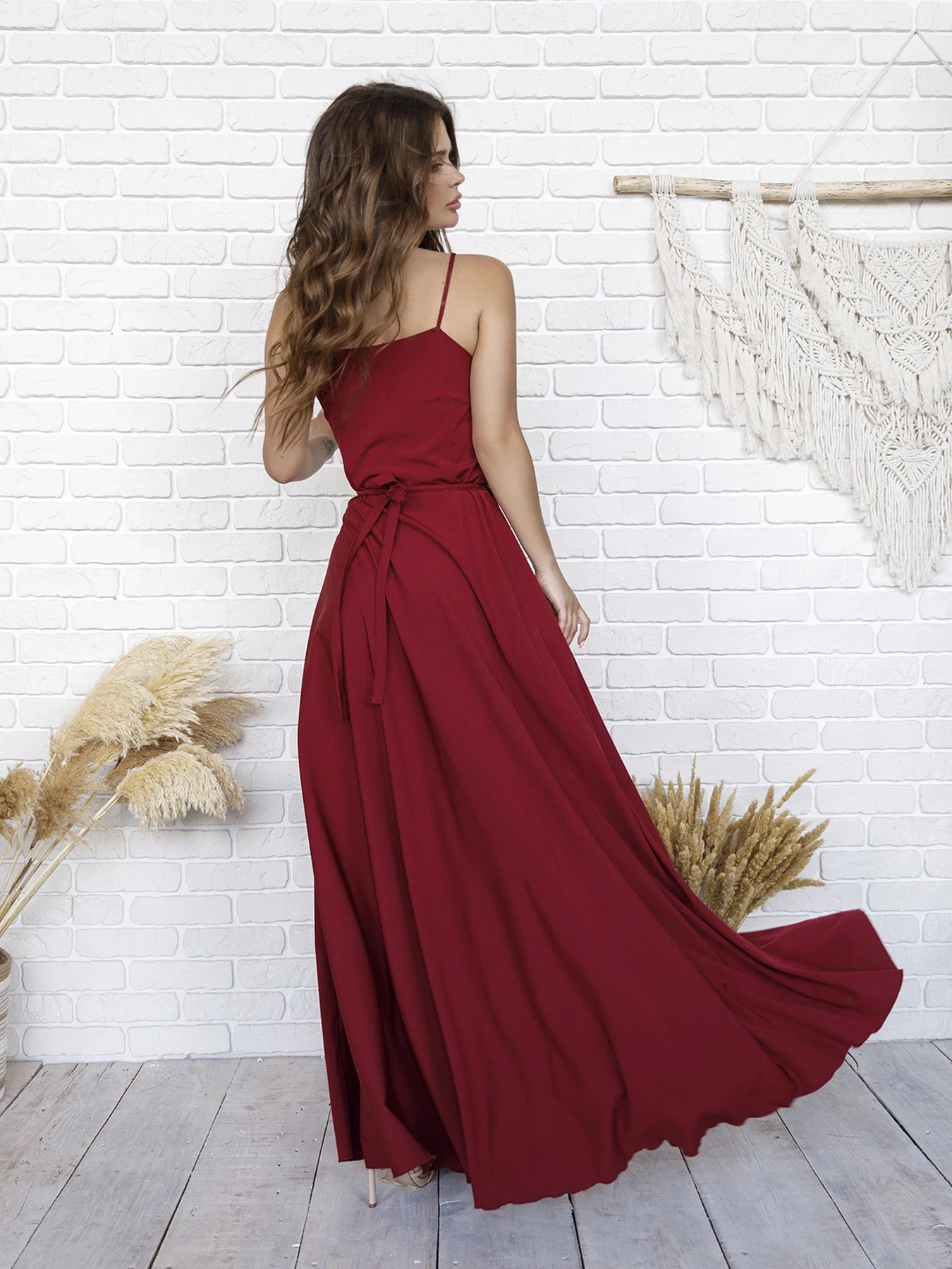 Сукні ISSA Plus модель 11745_burgundy Фото