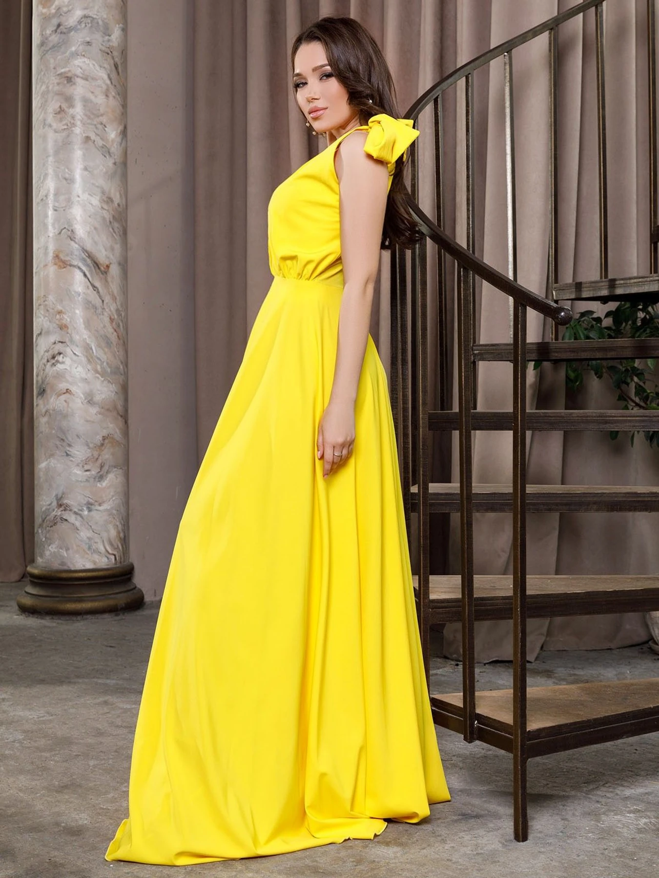 Платья ISSA Plus модель 12062_yellow Платья ISSA Plus модель 12062_yellow Фото