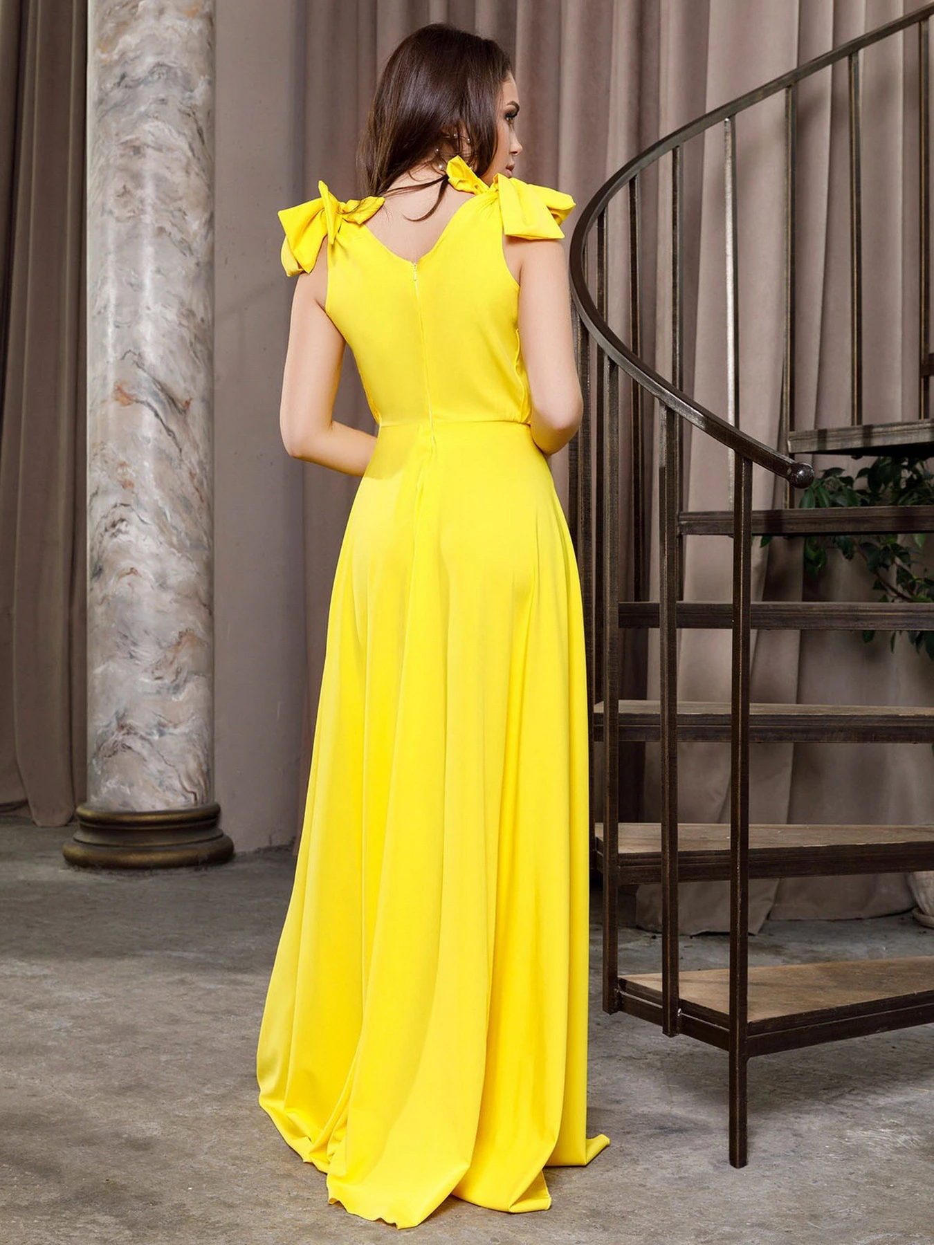Платья ISSA Plus модель 12062_yellow Платья ISSA Plus модель 12062_yellow Фото