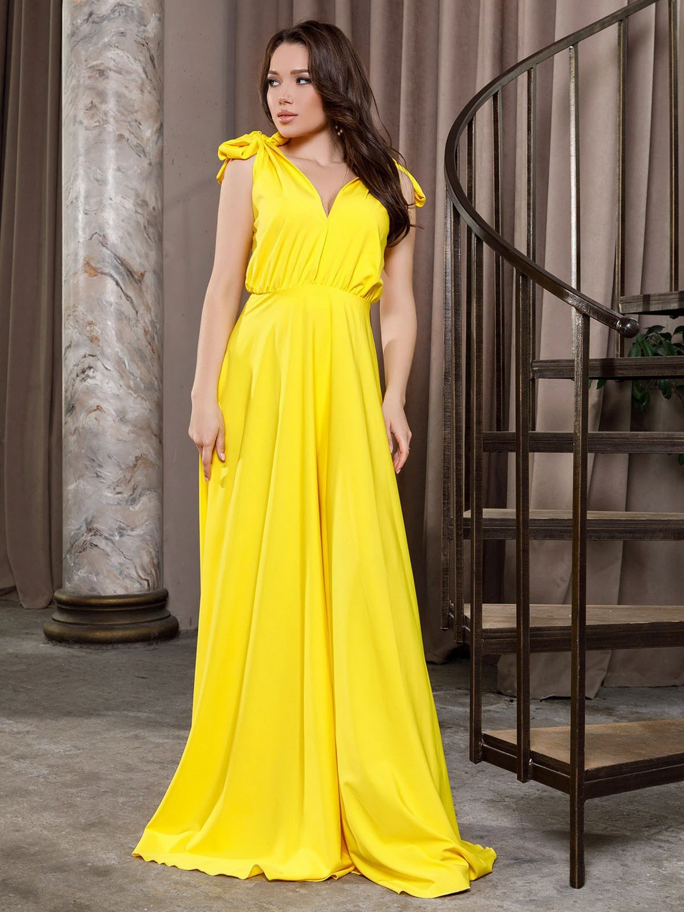 Платья ISSA Plus модель 12062_yellow Платья ISSA Plus модель 12062_yellow Фото