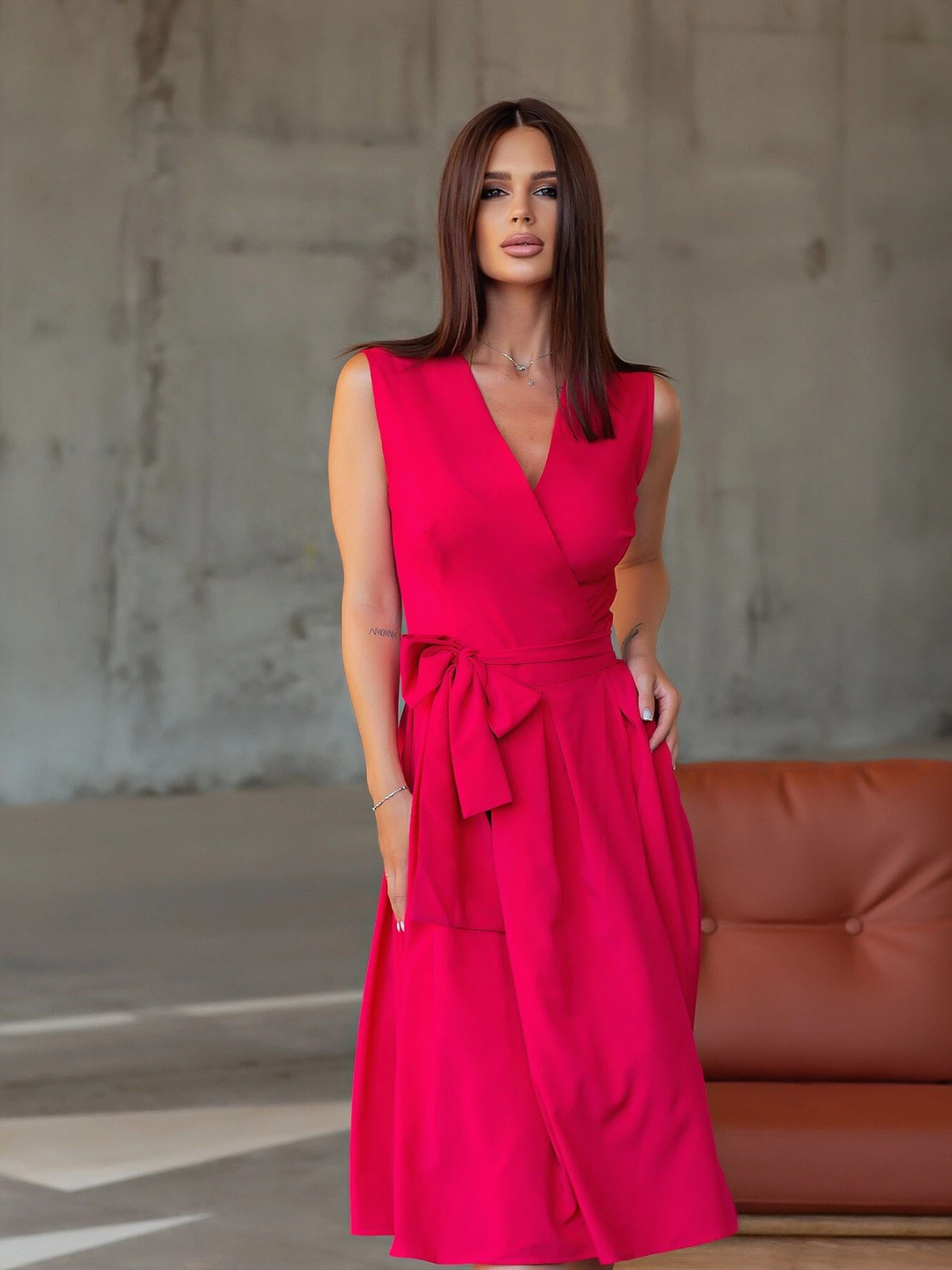 Платья ISSA Plus модель 12080_crimson Платья ISSA Plus модель 12080_crimson Фото