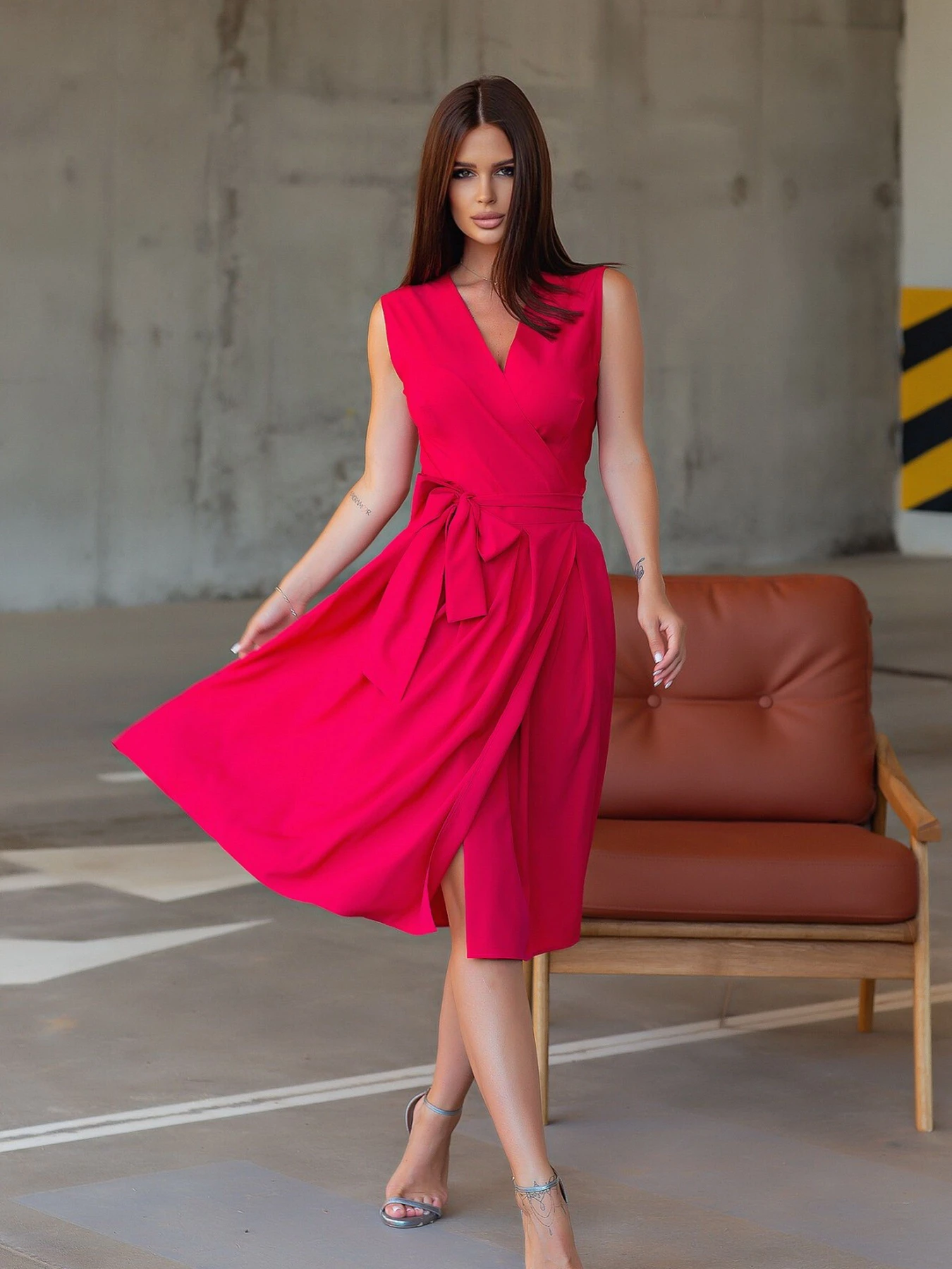 Платья ISSA Plus модель 12080_crimson Платья ISSA Plus модель 12080_crimson Фото