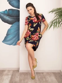 Платья ISSA Plus модель 12546_blue Фото