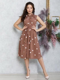 Платья ISSA Plus модель 12551_brown Фото