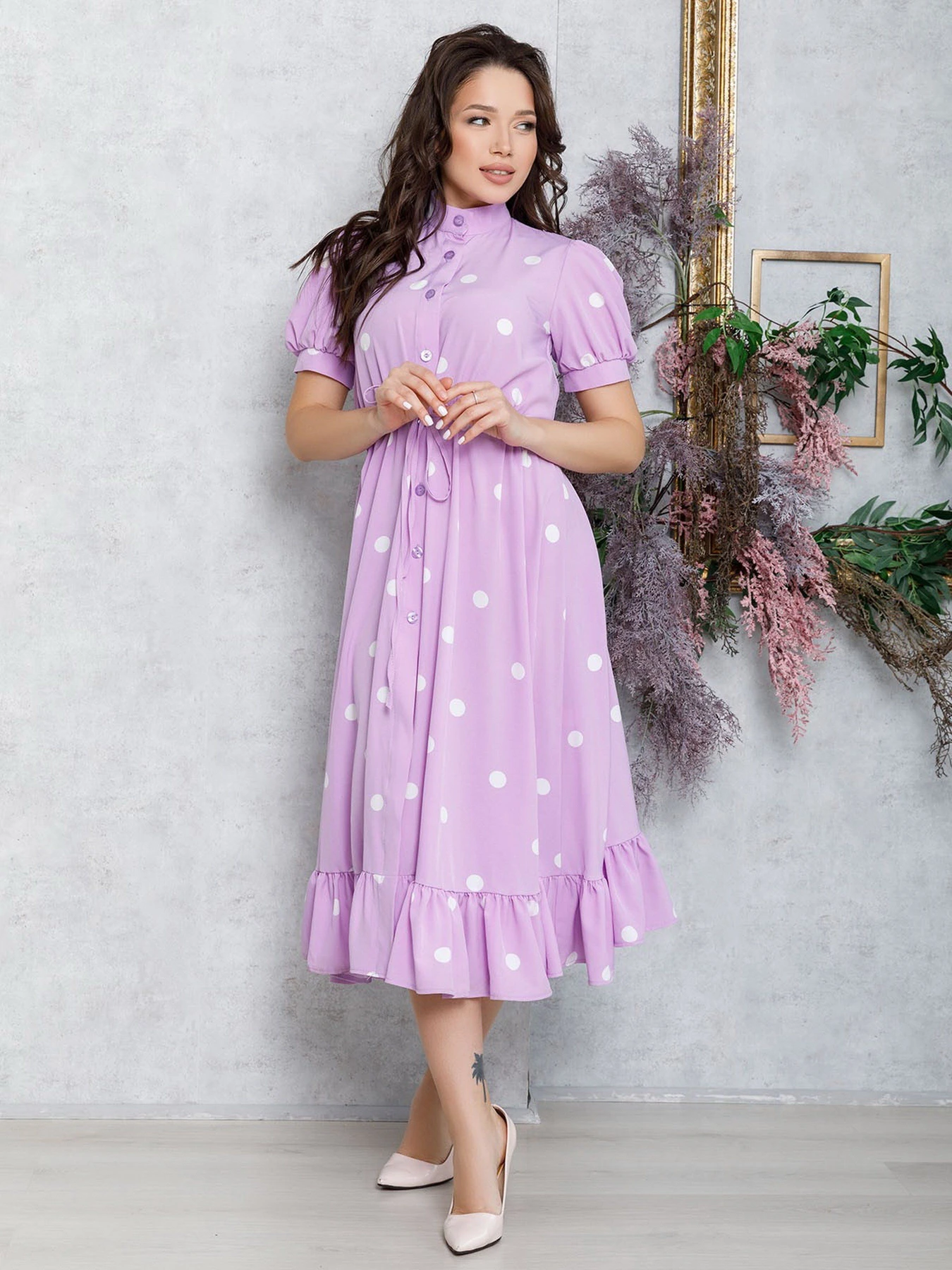 Платья ISSA Plus модель 12553_lilac Платья ISSA Plus модель 12553_lilac Фото