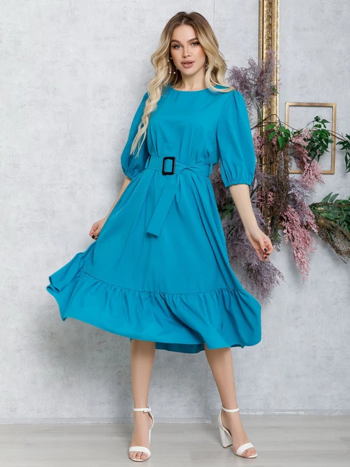 Платья ISSA Plus модель 12583_turquoise Фото