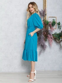Сукні ISSA Plus модель 12583_turquoise Фото
