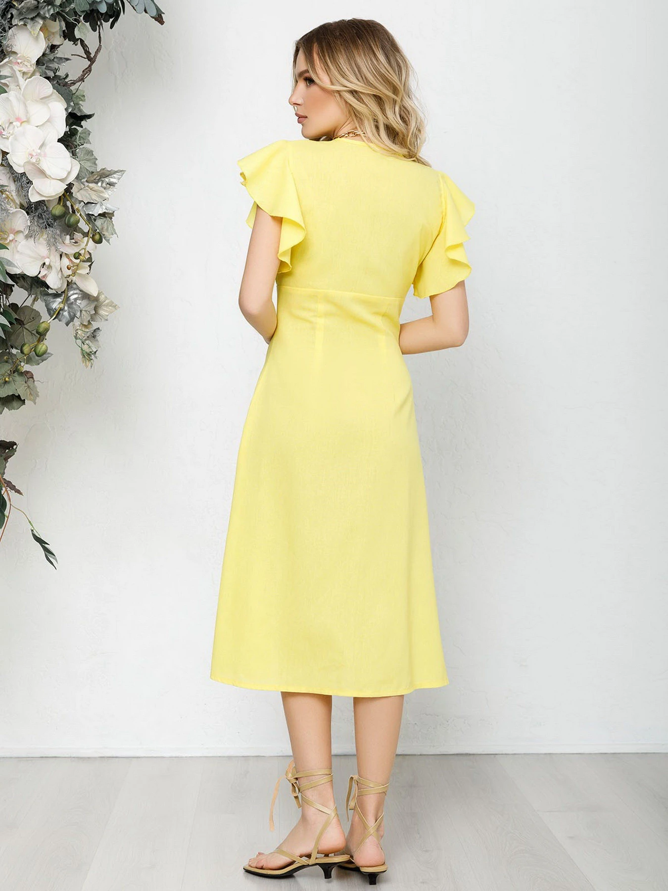 Платья ISSA Plus модель 12591_yellow Платья ISSA Plus модель 12591_yellow Фото