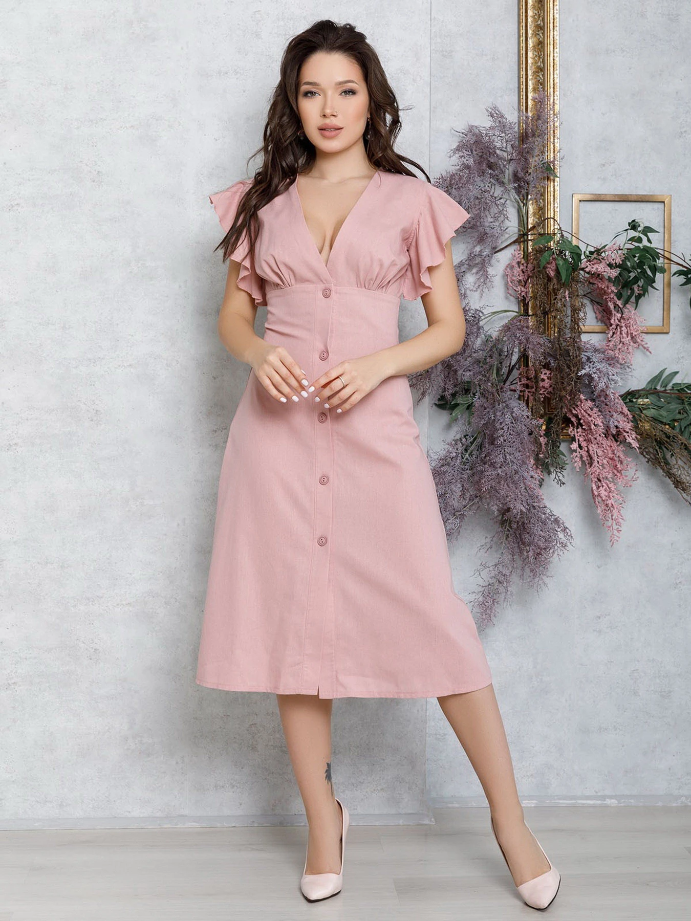 Платья ISSA Plus модель 12591_pink Платья ISSA Plus модель 12591_pink Фото