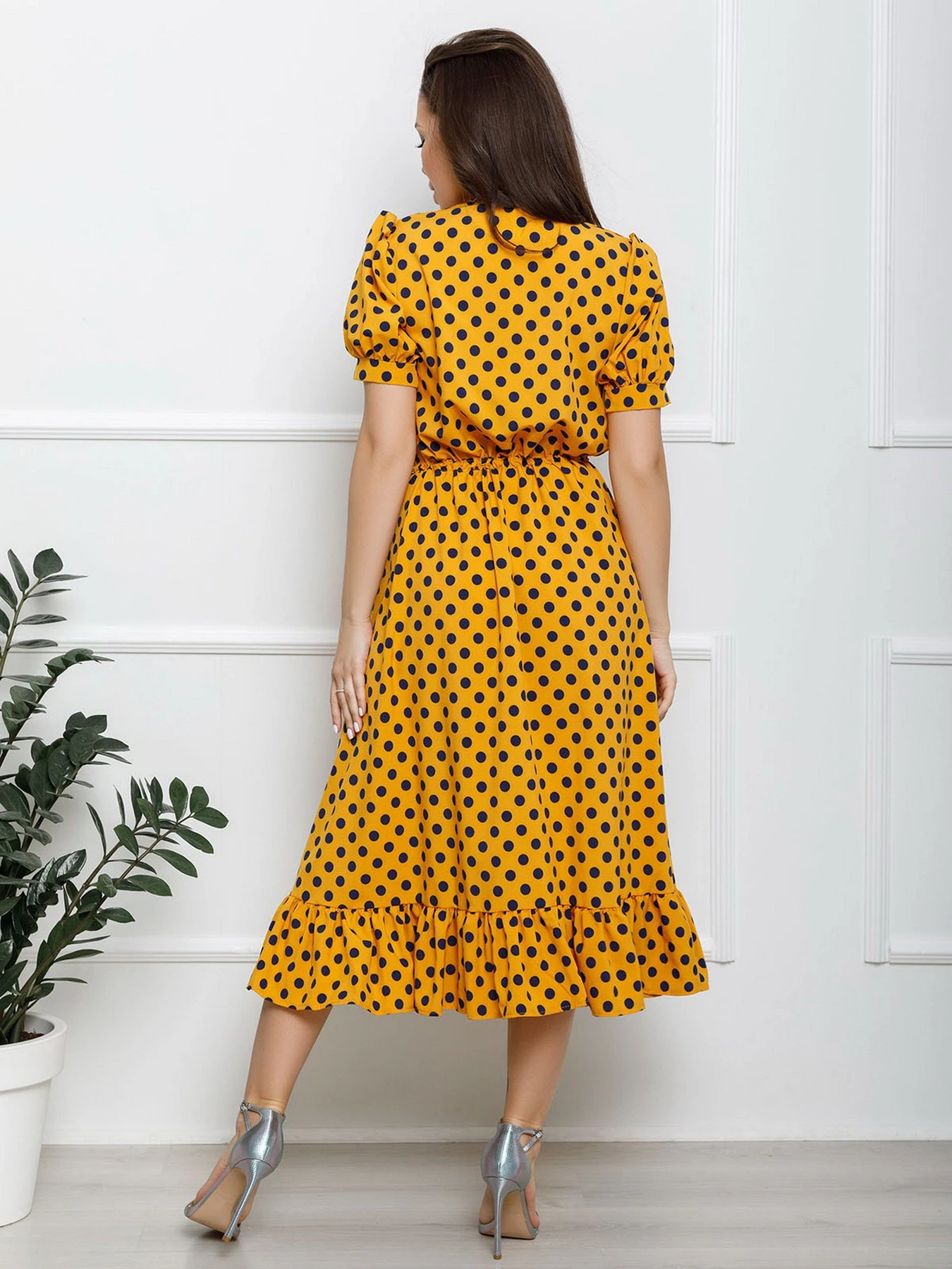 Платья ISSA Plus модель 12616_mustard Фото