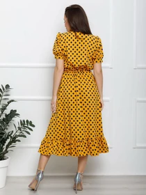 Платья ISSA Plus модель 12616_mustard Фото