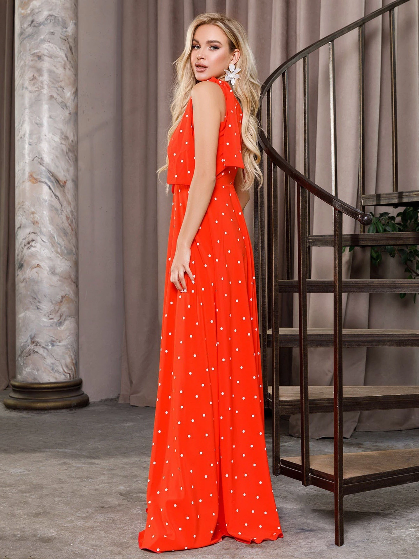 Платья ISSA Plus модель 12625_orange Платья ISSA Plus модель 12625_orange Фото