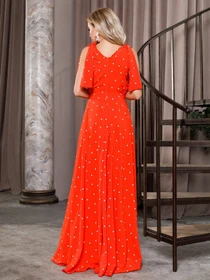Платья ISSA Plus модель 12625_orange Фото