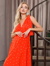 Платья ISSA Plus модель 12625_orange Фото