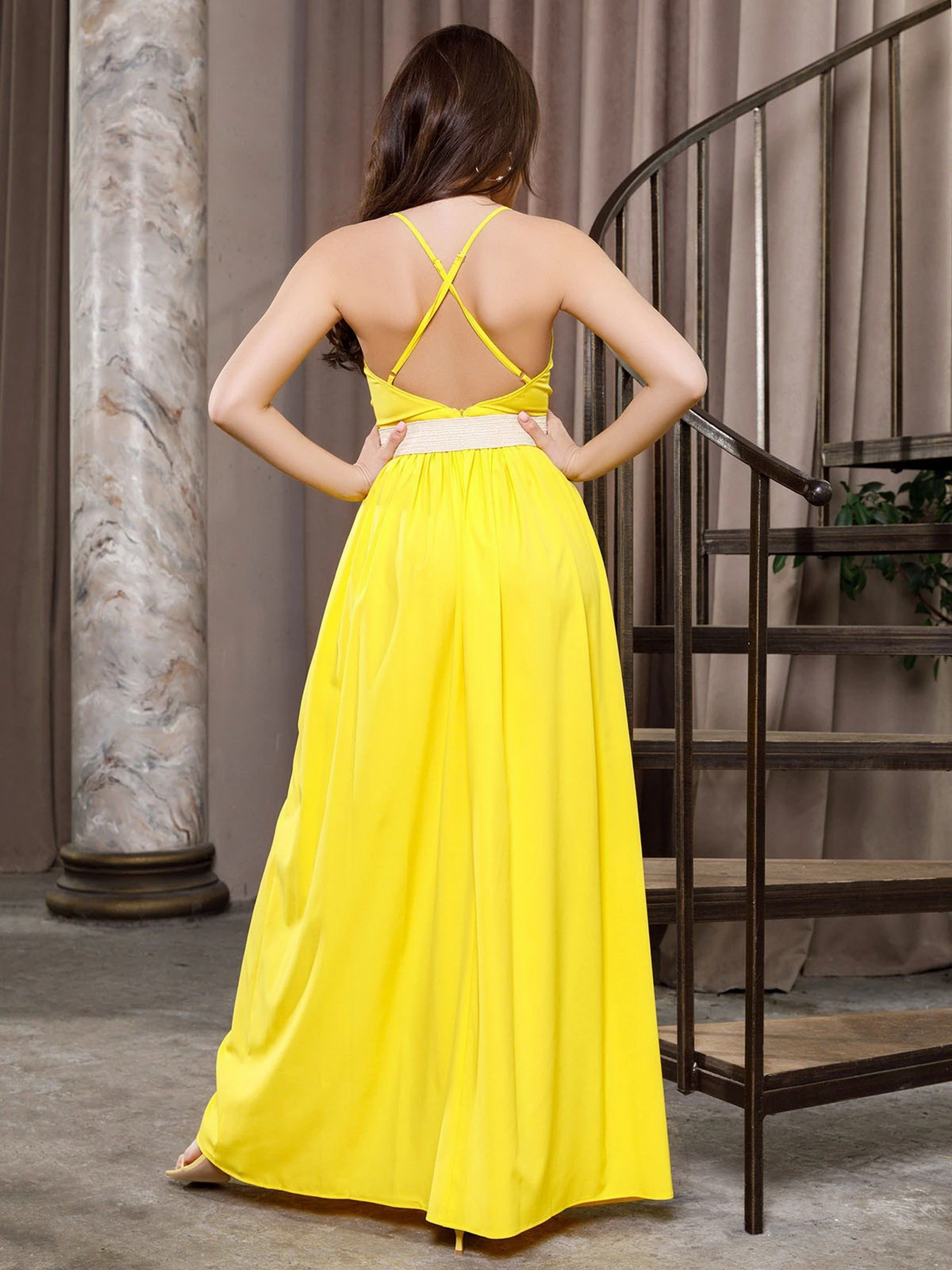 Платья ISSA Plus модель 12651_yellow Фото