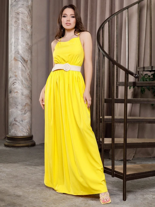 Платья ISSA Plus модель 12651_yellow Фото