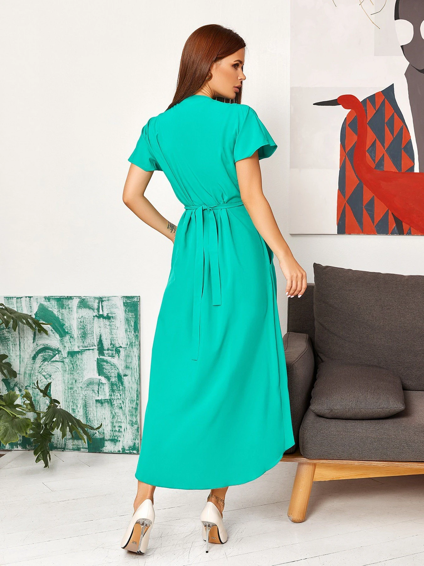 Платья ISSA Plus модель 13052_green Платья ISSA Plus модель 13052_green Фото