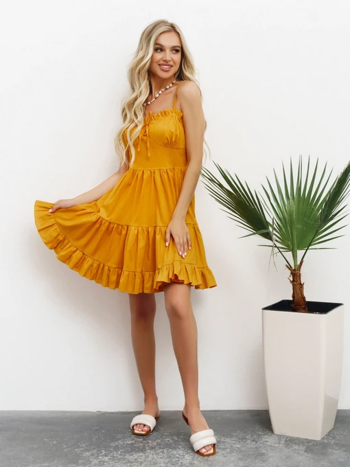 Сукні ISSA Plus модель 13424_mustard Фото