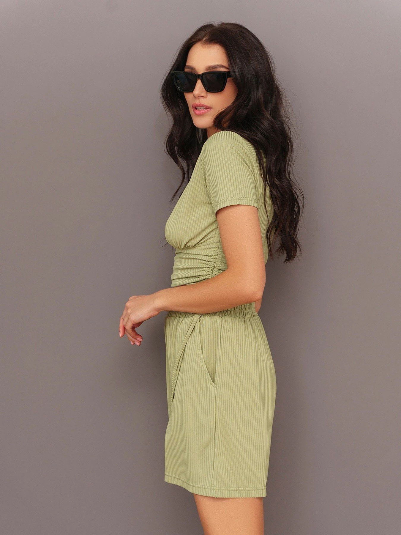 Костюми ISSA Plus модель 13428_olive Фото