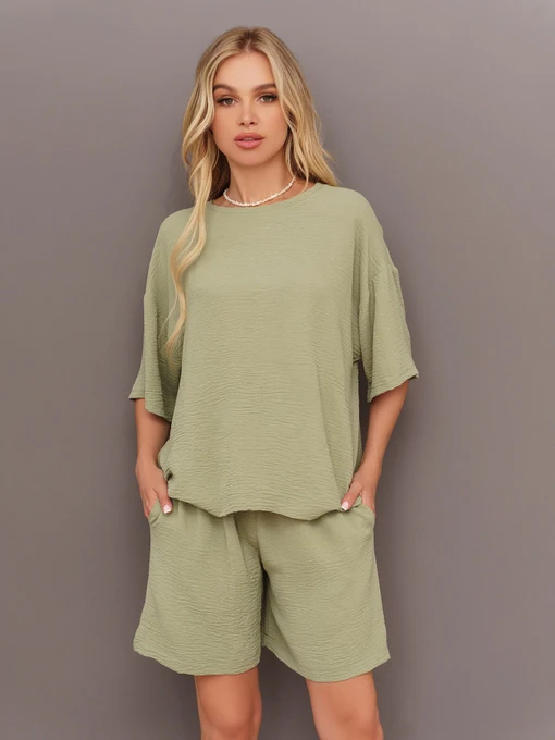 Костюмы ISSA Plus модель 13437_khaki Фото