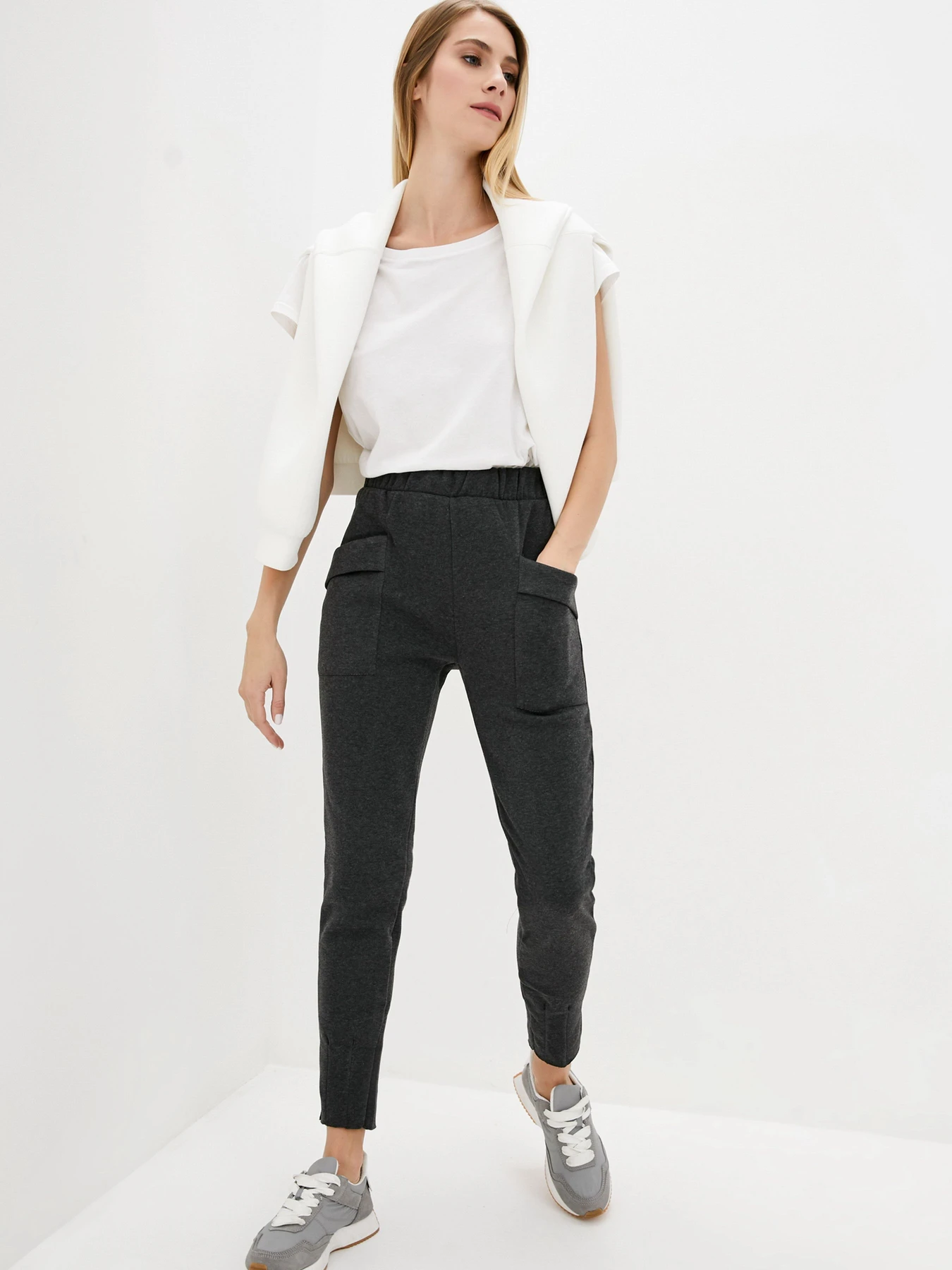 Брюки ISSA Plus модель 12264_darkgray Брюки ISSA Plus модель 12264_darkgray Фото