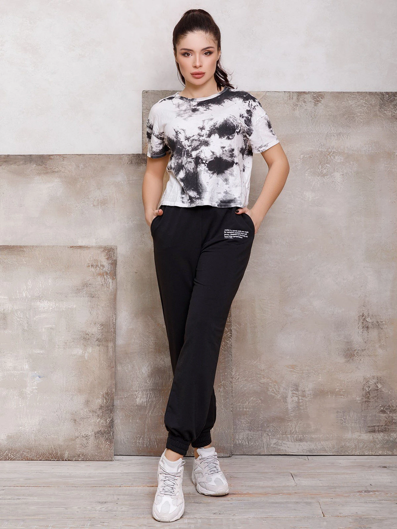 Брюки ISSA Plus модель 12433_black Брюки ISSA Plus модель 12433_black Фото