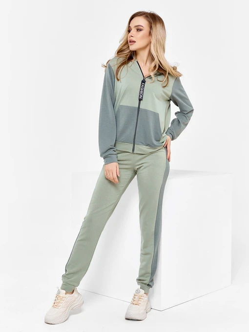 Костюми ISSA Plus модель 12545_olive Фото