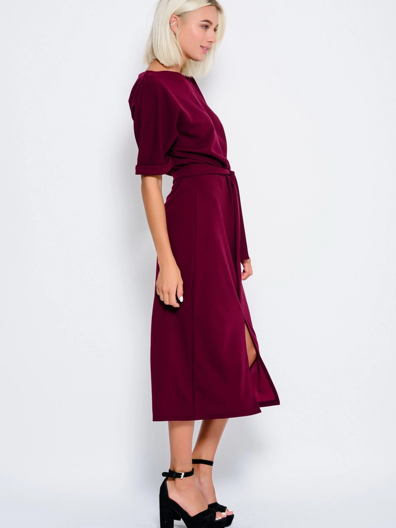 Сукні ISSA Plus модель 10177_burgundy Сукні ISSA Plus модель 10177_burgundy Фото