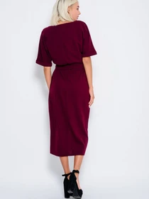 Сукні ISSA Plus модель 10177_burgundy Фото
