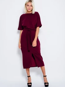 Сукні ISSA Plus модель 10177_burgundy Фото