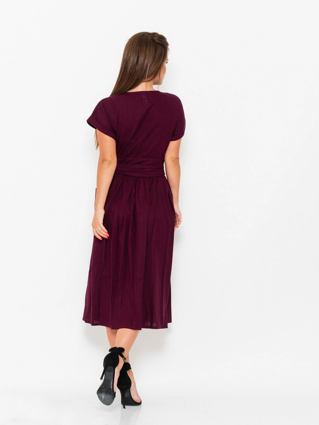 Сукні ISSA Plus модель 10935_burgundy Сукні ISSA Plus модель 10935_burgundy Фото