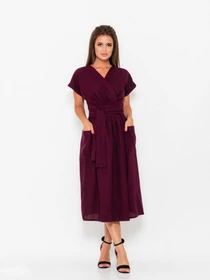 Сукні ISSA Plus модель 10935_burgundy Фото