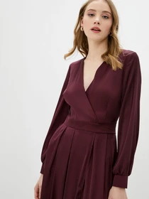 Платья ISSA Plus модель 12273_burgundy Фото