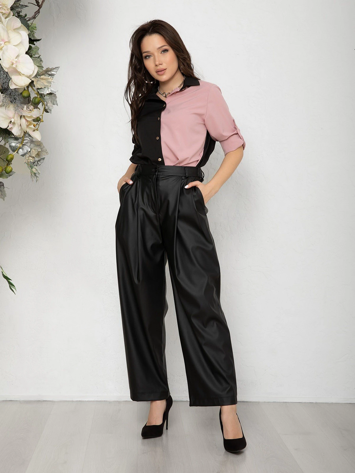 Брюки ISSA Plus модель 12592_black Брюки ISSA Plus модель 12592_black Фото