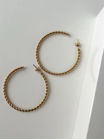 Серьги-подвески ISSA Plus модель AK-19_gold Фото