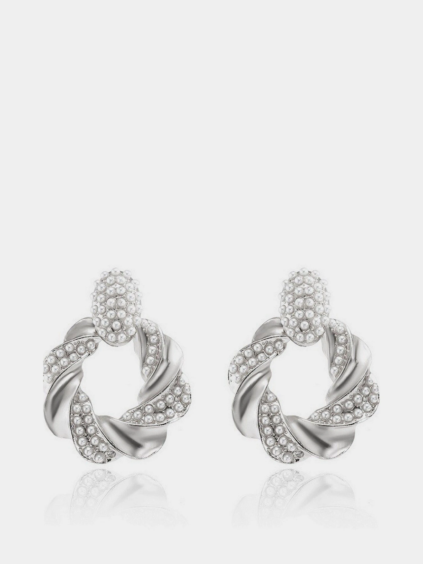 Серьги-подвески ISSA Plus модель AK-21_silver Фото