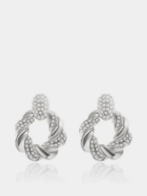 Серьги-подвески ISSA Plus модель AK-21_silver Фото
