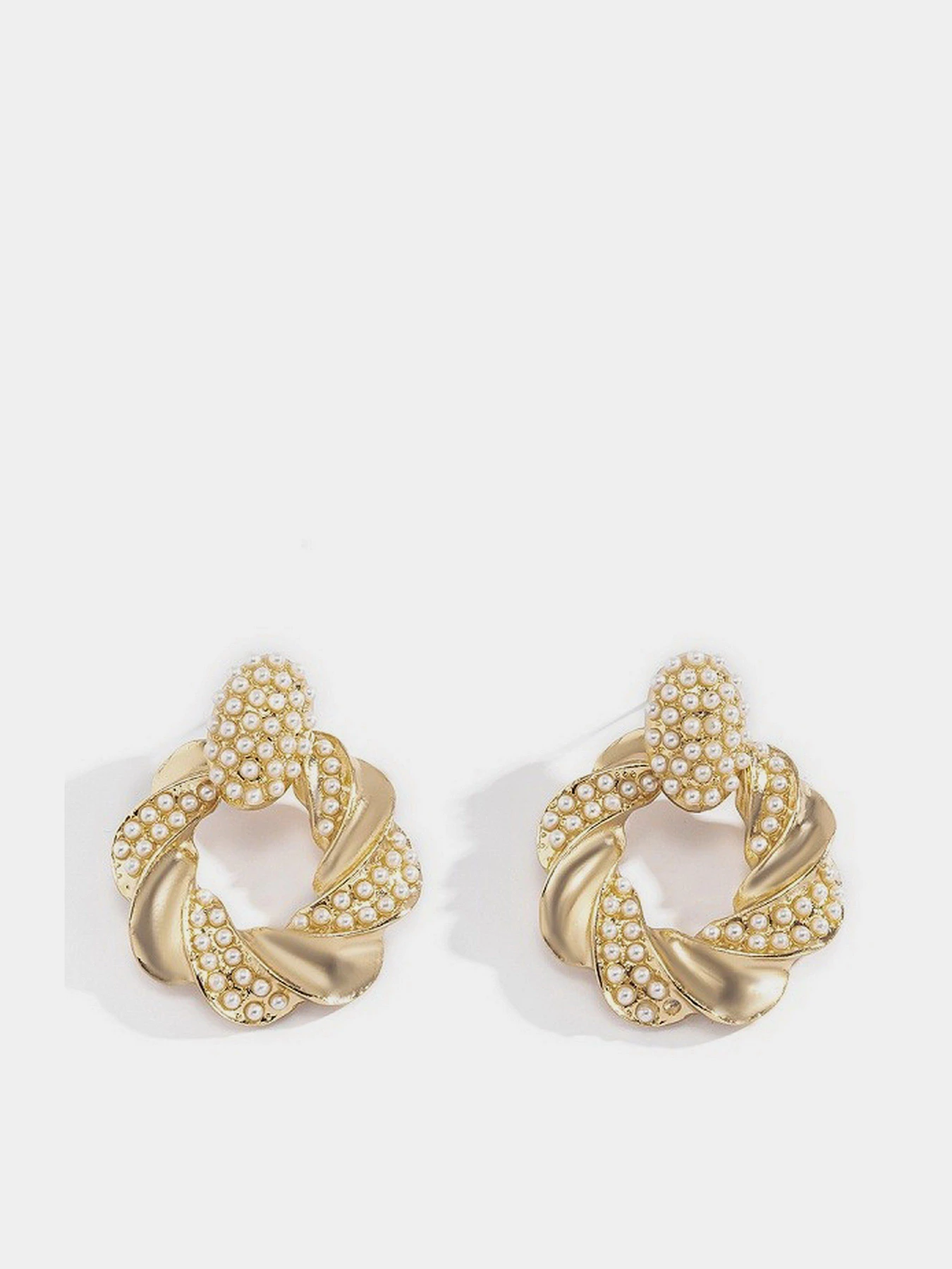 Серьги-подвески ISSA Plus модель AK-22_gold Фото