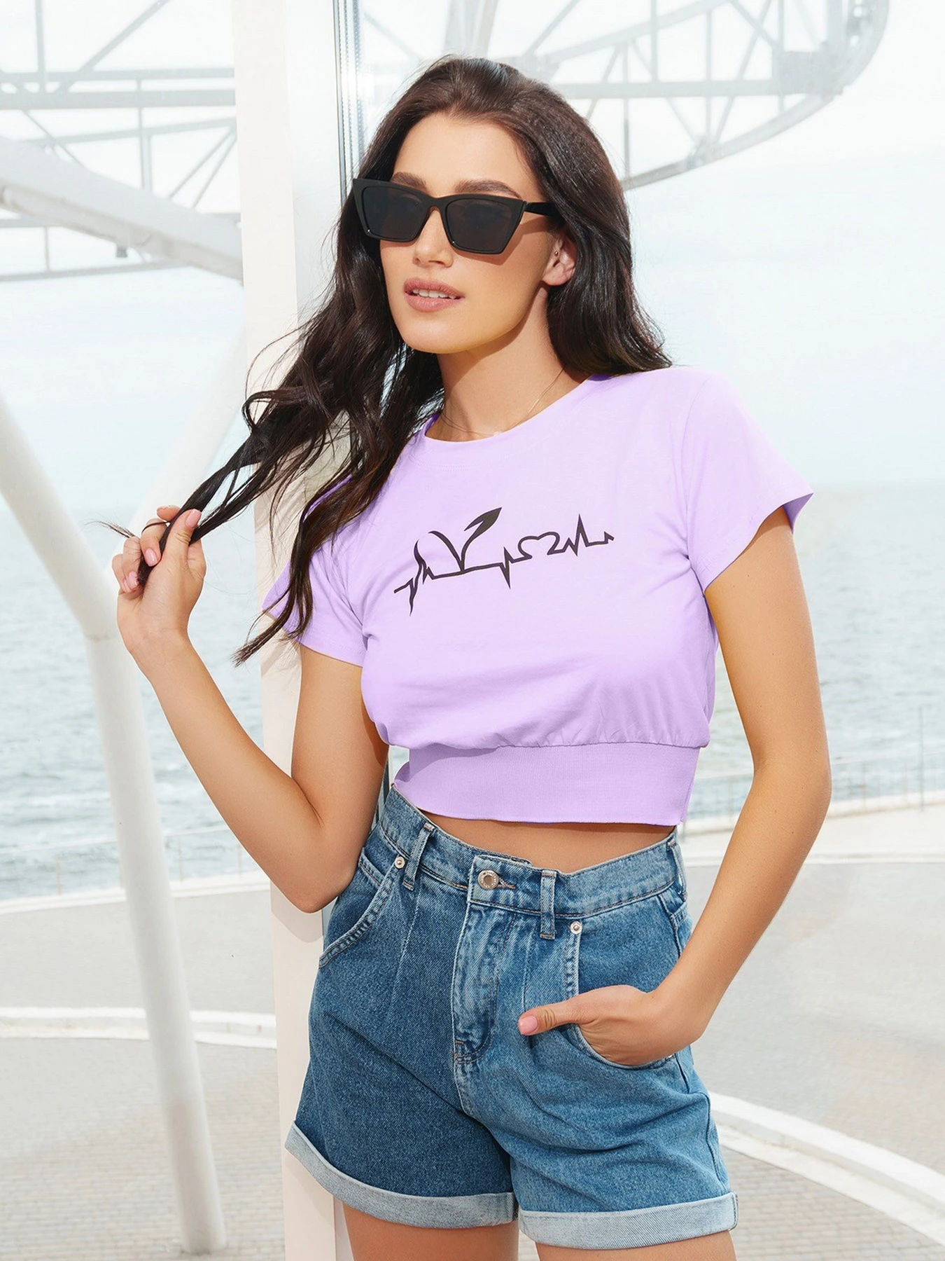 Футболки і поло ISSA Plus модель WN20-291_lilac Фото