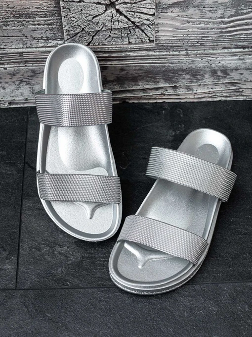 Шлёпанцы ISSA Plus модель OB2-67_silver Фото
