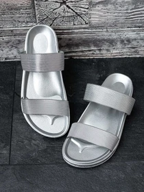 Шлёпанцы ISSA Plus модель OB2-67_silver Фото